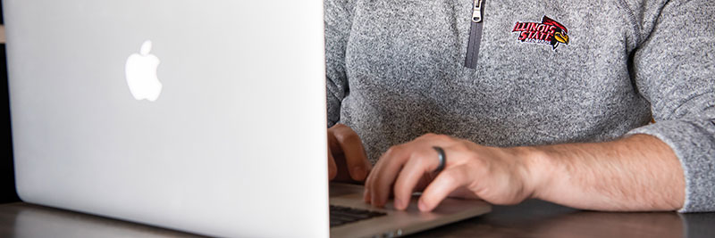 A man working on a laptop